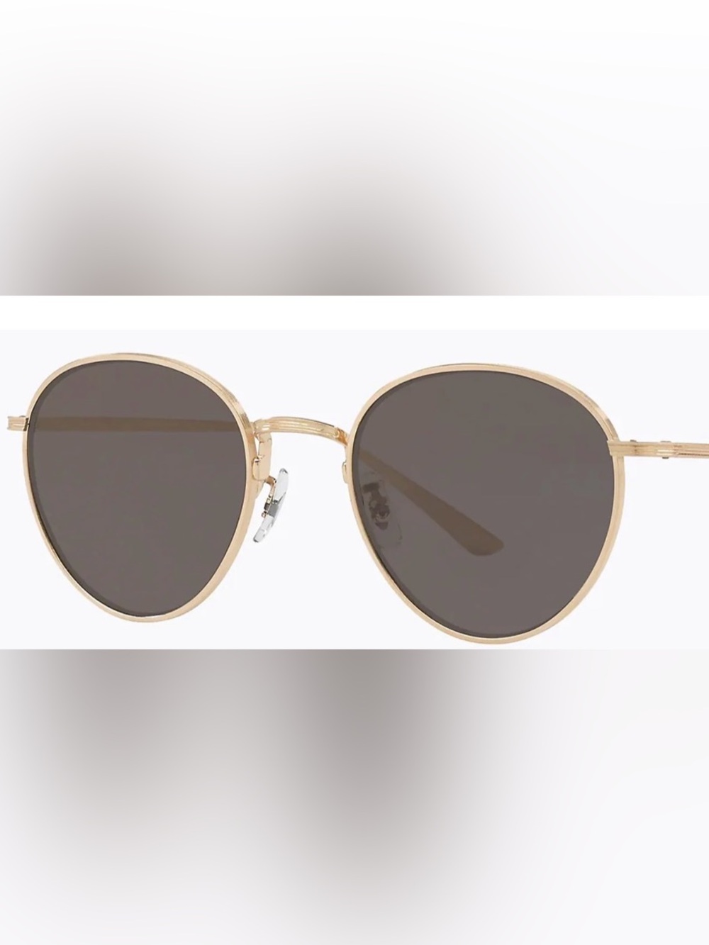 Oliver Peoples Gold Frame Sunglasses with Dark Lenses